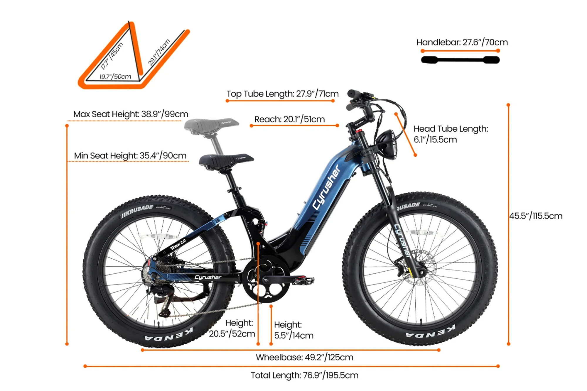 Cyrusher Trax 2.0 Step-Thru Full-Suspension E-Bike - Image 20
